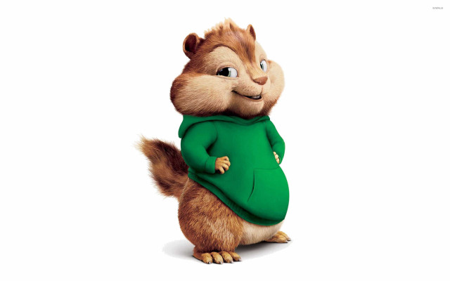 Cartoon chipmunk surprised green shirt free wallpaper - medium preview image