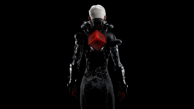 Man black suit red diamond free wallpaper - medium preview image
