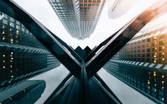 Tall building windows abstract skyline free wallpaper - medium preview image