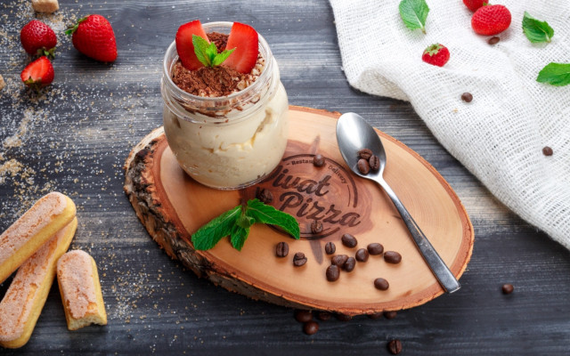 Dessert jar strawberries chocolate chips free wallpaper - medium preview image