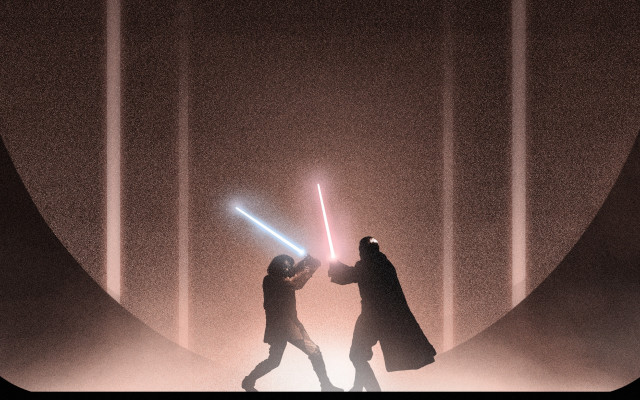 Star wars sunset silhouette light free wallpaper - medium preview image