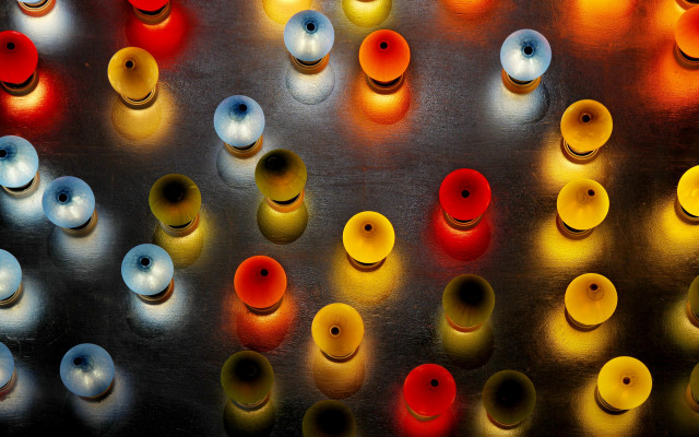 Colored candles table top interactive free wallpaper - medium preview image