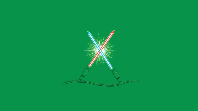 Lightsabers water green background green free wallpaper - medium preview image
