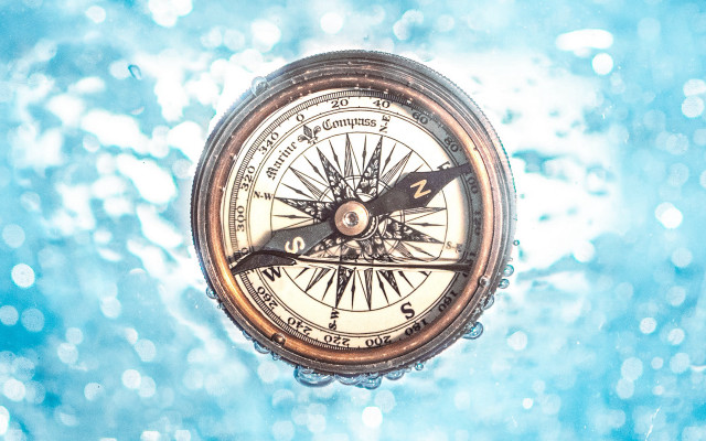 Compass water bubbles clock tower free wallpaper - medium preview image