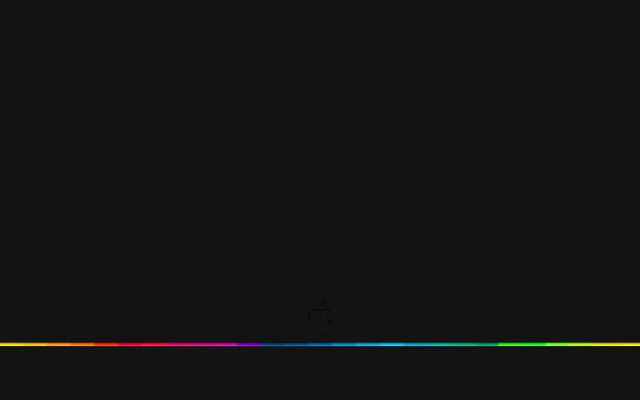 Black background rainbow line apple free wallpaper - medium preview image