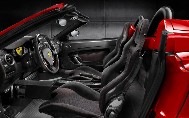 Red sports car black interior free wallpaper - medium preview image
