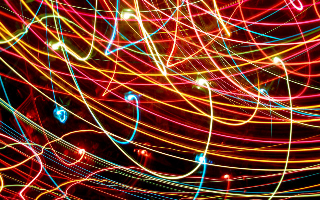 Lights ferris wheel fireworks glowing free wallpaper - medium preview image