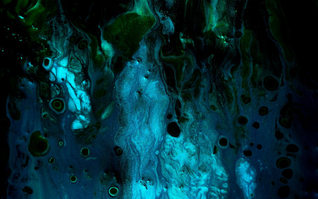 Blue green liquid bubbles abstract free wallpaper - medium preview image