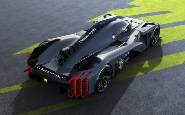 Futuristic racecar greenyellow line blackwhite free wallpaper - medium preview image