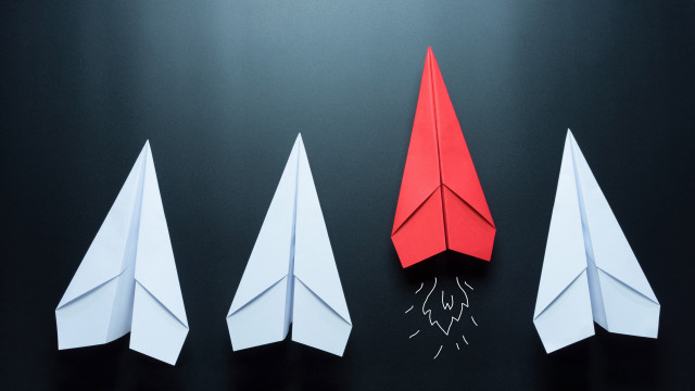 Paper airplanes thread offset automatistes free wallpaper - medium preview image