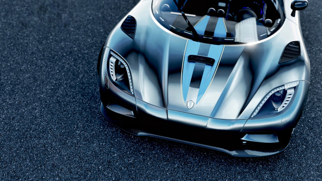 Futuristic car road aurora night free wallpaper - medium preview image