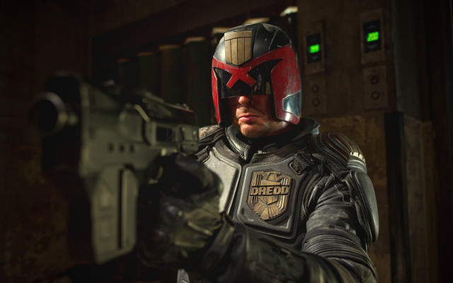 Man helmet gun green light free wallpaper - medium preview image