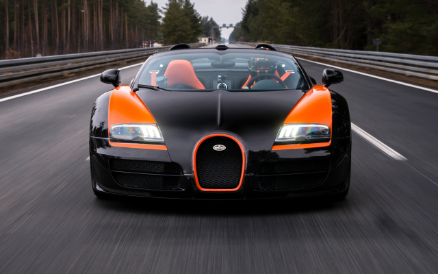 Bugatti orange cobra car driver free wallpaper - medium preview image