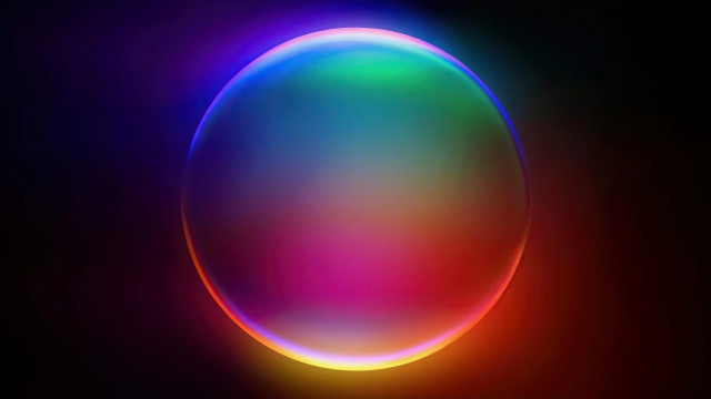 Colorful orb light black red free wallpaper - medium preview image