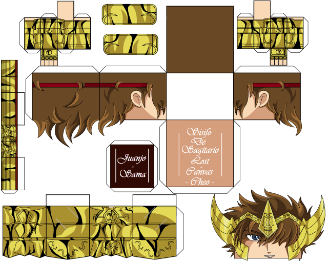 Paper model yellow mask brown free wallpaper - medium preview image