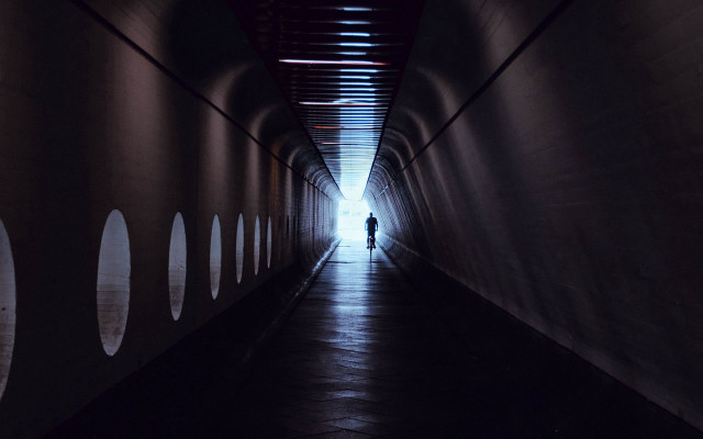 Tunnel shadow liminal space stand free wallpaper - medium preview image