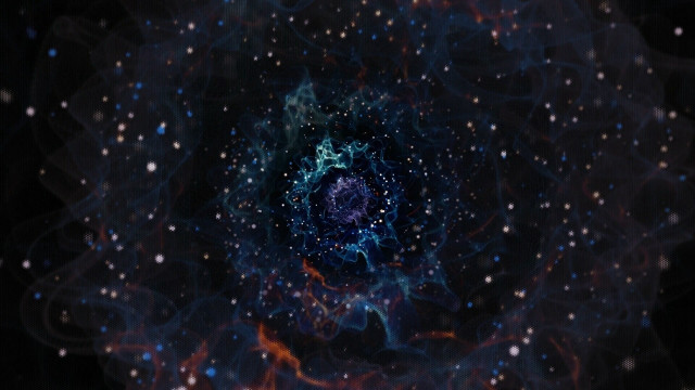 Blue red astronaut space fireworks free wallpaper - medium preview image