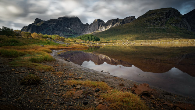 Mountain lake cloudy sky nature #3 free wallpaper - medium preview image