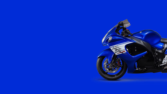 Blue motorcycle white stripe black free wallpaper - medium preview image