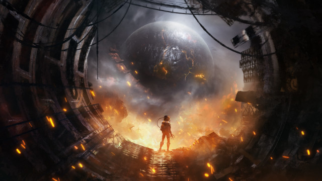 Tunnel fire smoke giant object free wallpaper - medium preview image