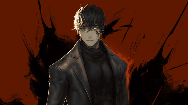 Cedric seaut black coat blood free wallpaper - medium preview image