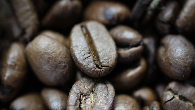 Coffee beans brown peeling hyperrealism free wallpaper - medium preview image