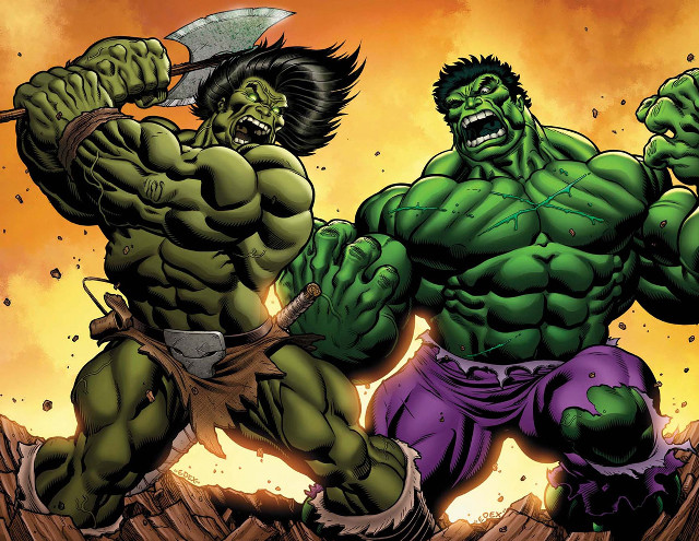 Hulk demon fight avengers comics free wallpaper - medium preview image