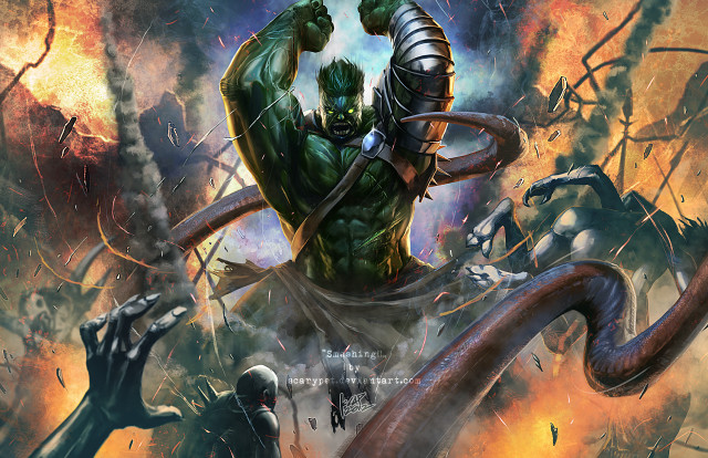 Man giant arm snake body free wallpaper - medium preview image