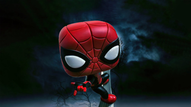 Spider man figurine fence post free wallpaper - medium preview image