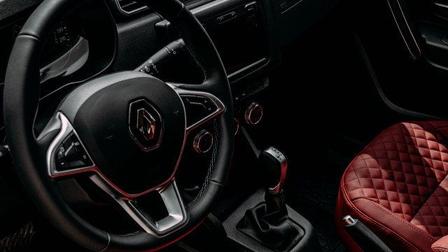 Car dashboard red leather black free wallpaper - medium preview image