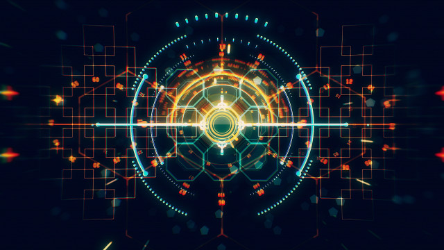 Colorful abstract circular design cross free wallpaper - medium preview image