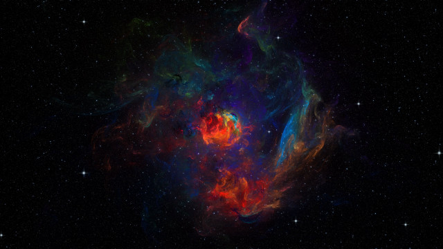 Colorful star cluster red blue #2 free wallpaper - medium preview image