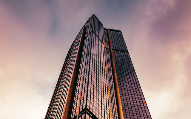 Tall building clock rooftop sky free wallpaper - medium preview image