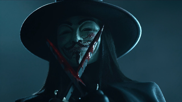 Woman mask knife hand mouth free wallpaper - medium preview image