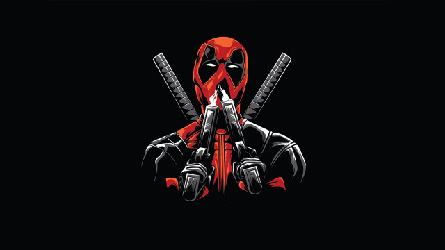 Deadpool two guns knife vector free wallpaper - medium preview image