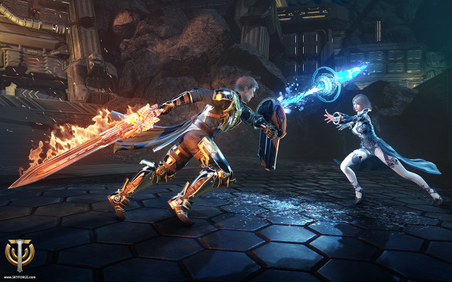 Video game characters fighting fire free wallpaper - medium preview image