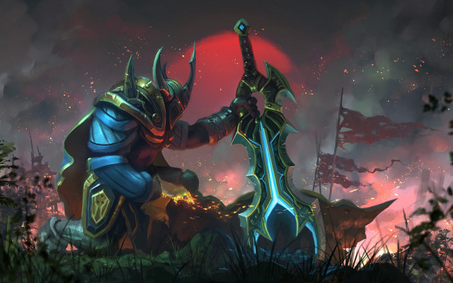 Armor sword fantasy night sky free wallpaper - medium preview image