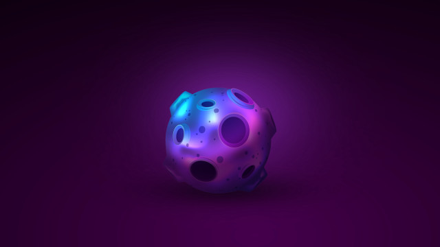 Purple blue object space art free wallpaper - medium preview image