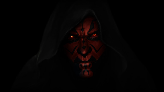 Man darkred mask redeyes hood free wallpaper - medium preview image