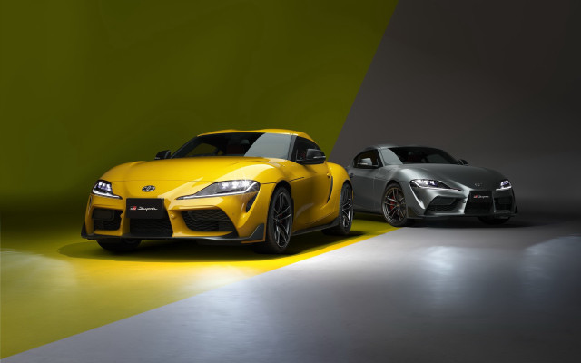 Two cars studio green yellow free wallpaper - medium preview image