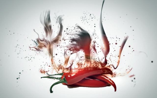 Red pepper smoke fire gradient free wallpaper - medium preview image