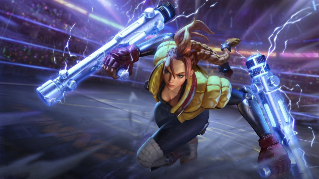 Street fighter sword glowing lightning free wallpaper - medium preview image