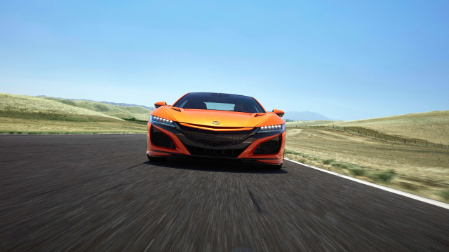 Car hills blue sky ocean free wallpaper - medium preview image