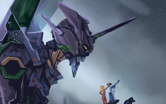 Giant robot horns hill astronaut free wallpaper - medium preview image