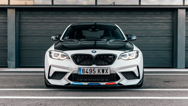 White car garage black hood free wallpaper - medium preview image