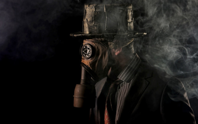 Man suit steam mask diepunk free wallpaper - medium preview image