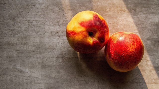Two apples table shadows food free wallpaper - medium preview image