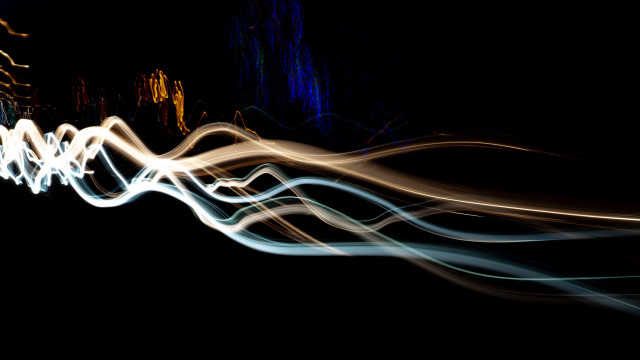 Blurry streetlight abstract art volumetric free wallpaper - medium preview image