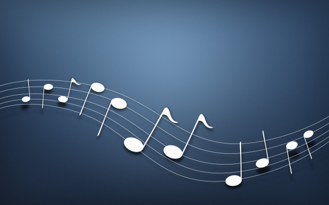 Musical note white circles blue free wallpaper - medium preview image