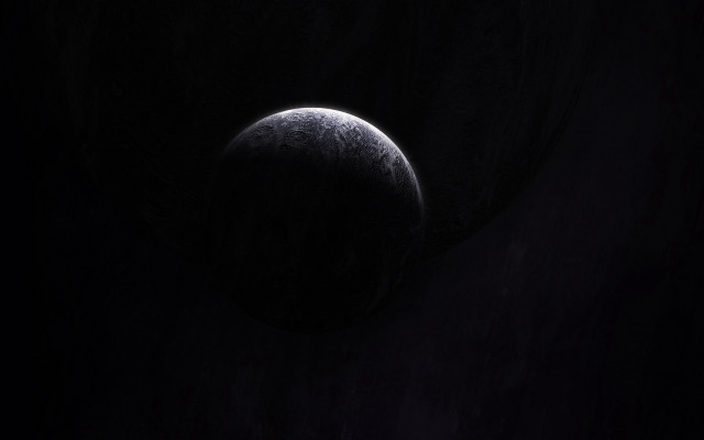 Dark space large object bright free wallpaper - medium preview image